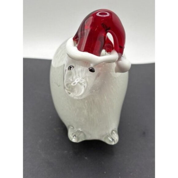 Vintage Murano Style Art Glass Christmas Mouse Hand Made - Picture 2 of 9